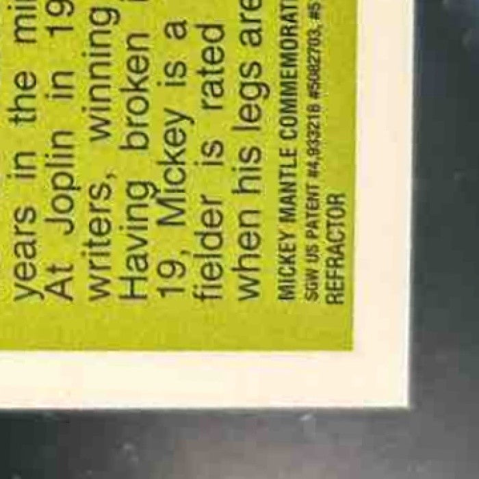 1997 Topps Mickey Mantle Commemorative Reprints Finest Refractor #32 Yankees - Sports Cards