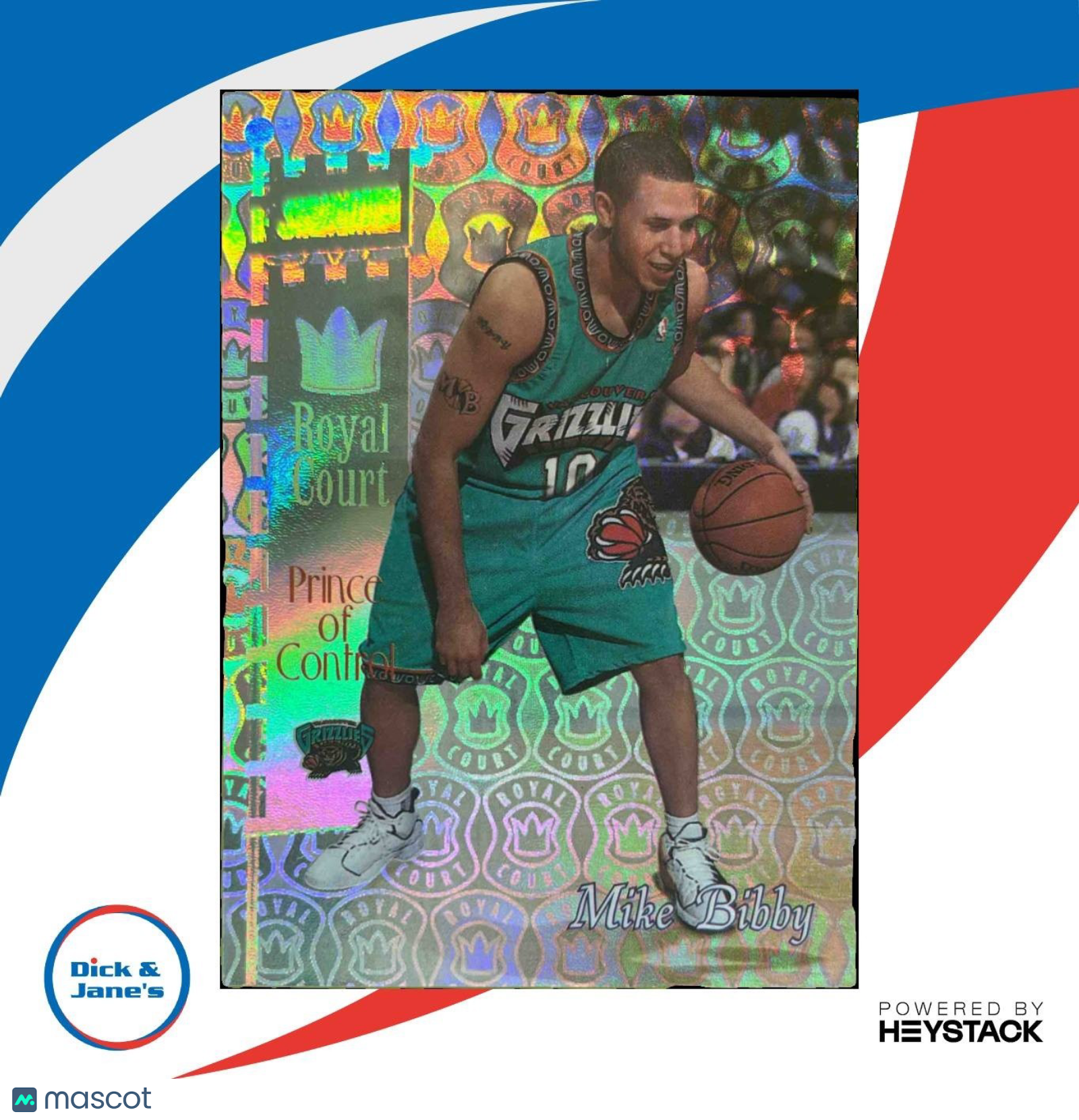 1998-99 Topps Stadium Club Mike Bibby Royal Court #RC12 RC Vancouver Grizzlies - Sports Cards