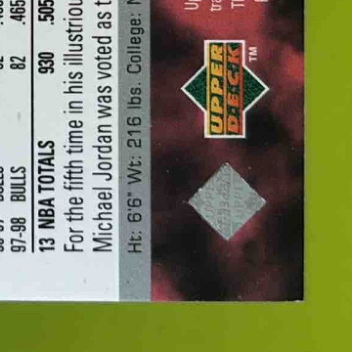 1998-99 Upper Deck Michael Jordan #230b Chicago Bulls - Sports Cards