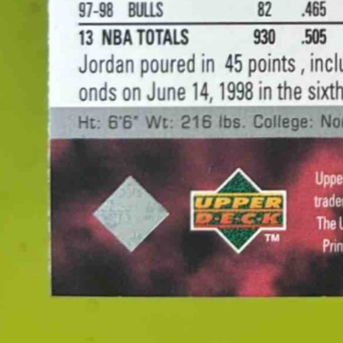 1998-99 Upper Deck Michael Jordan #230q Chicago Bulls - Sports Cards