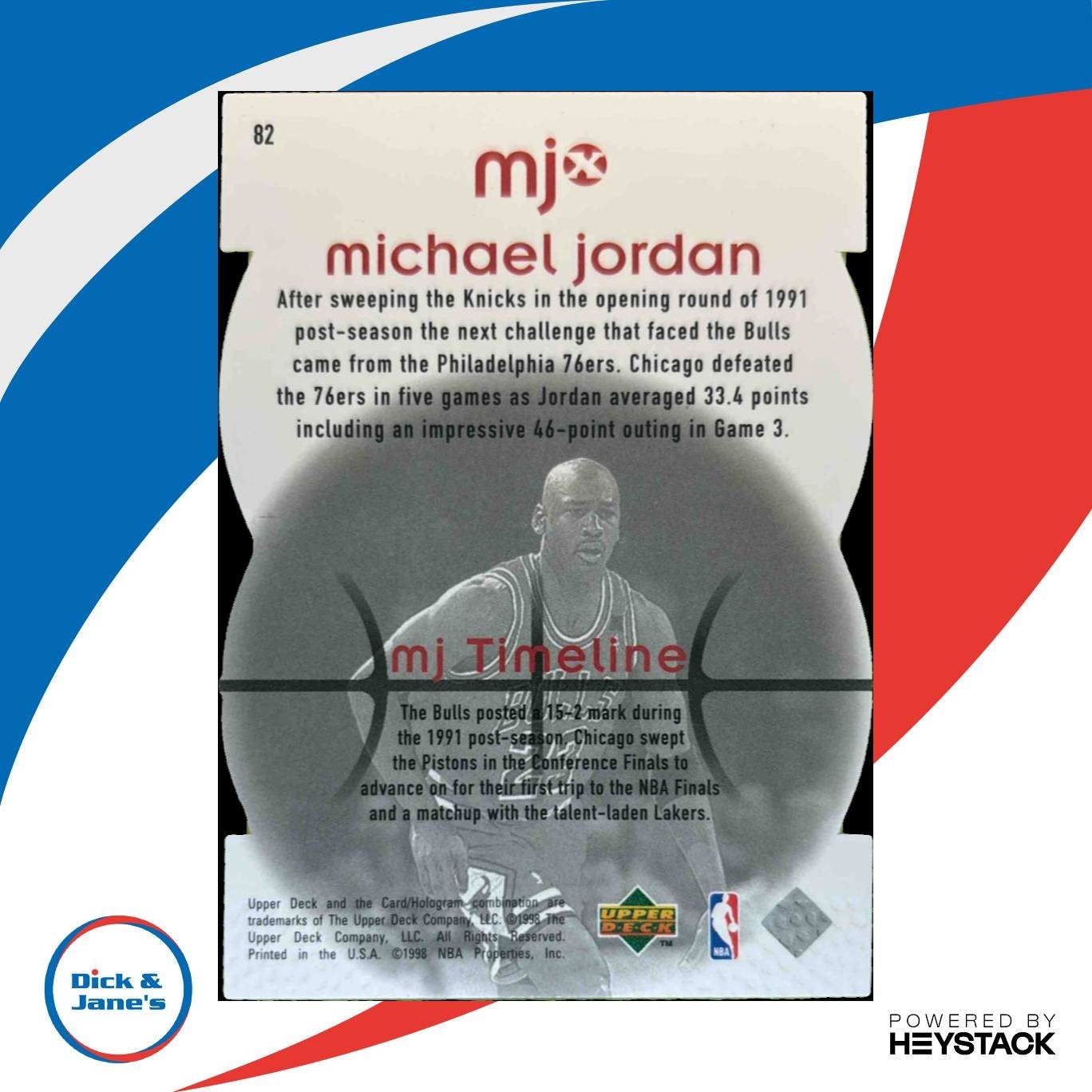 1998-99 Upper Deck MJx Michael Jordan Timepieces Red /2300 #82 Chicago Bulls - Sports Cards