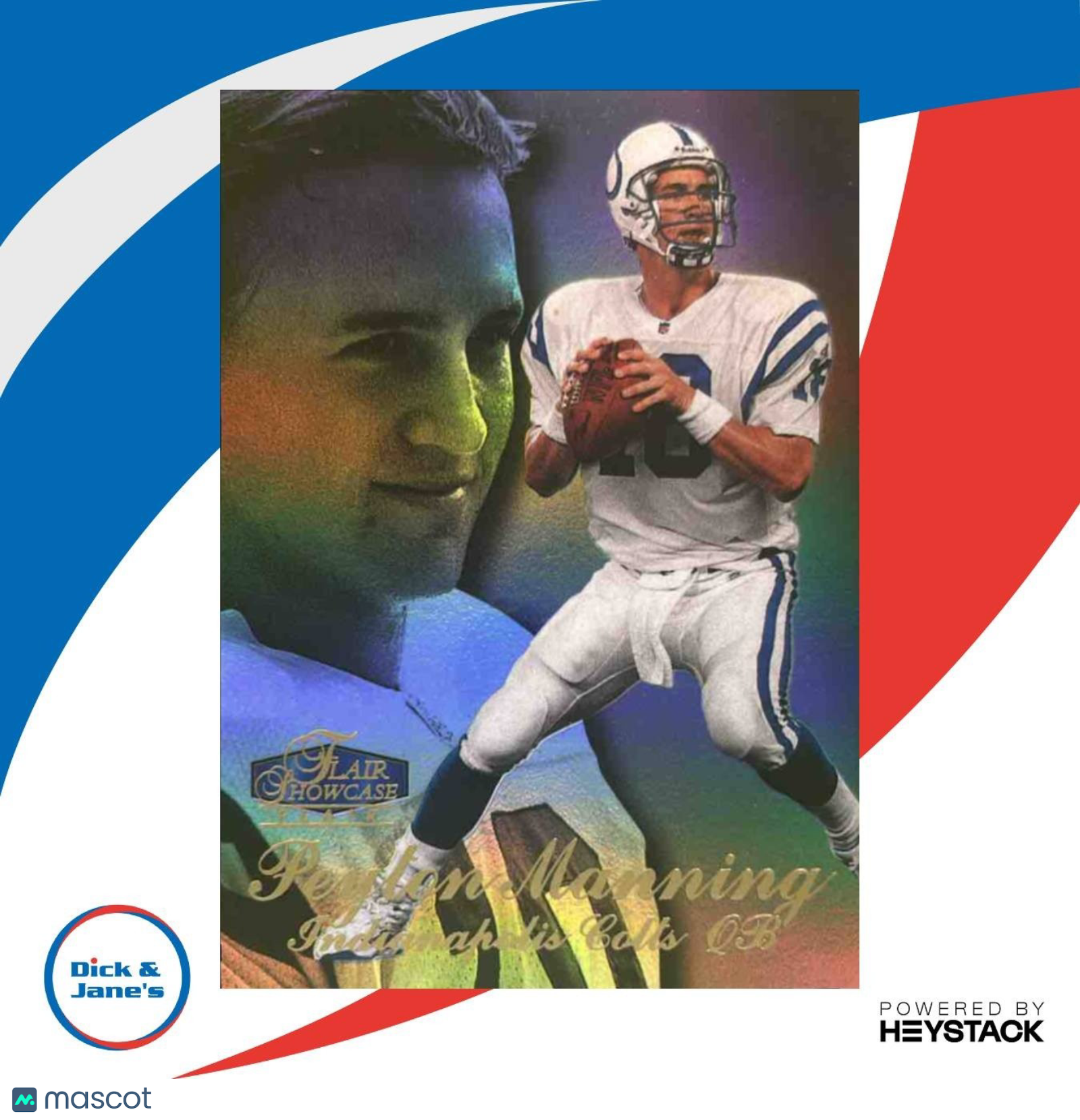 1998 Fleer Flair Showcase Peyton Manning Row 3 #3 RC Colts - Sports Cards