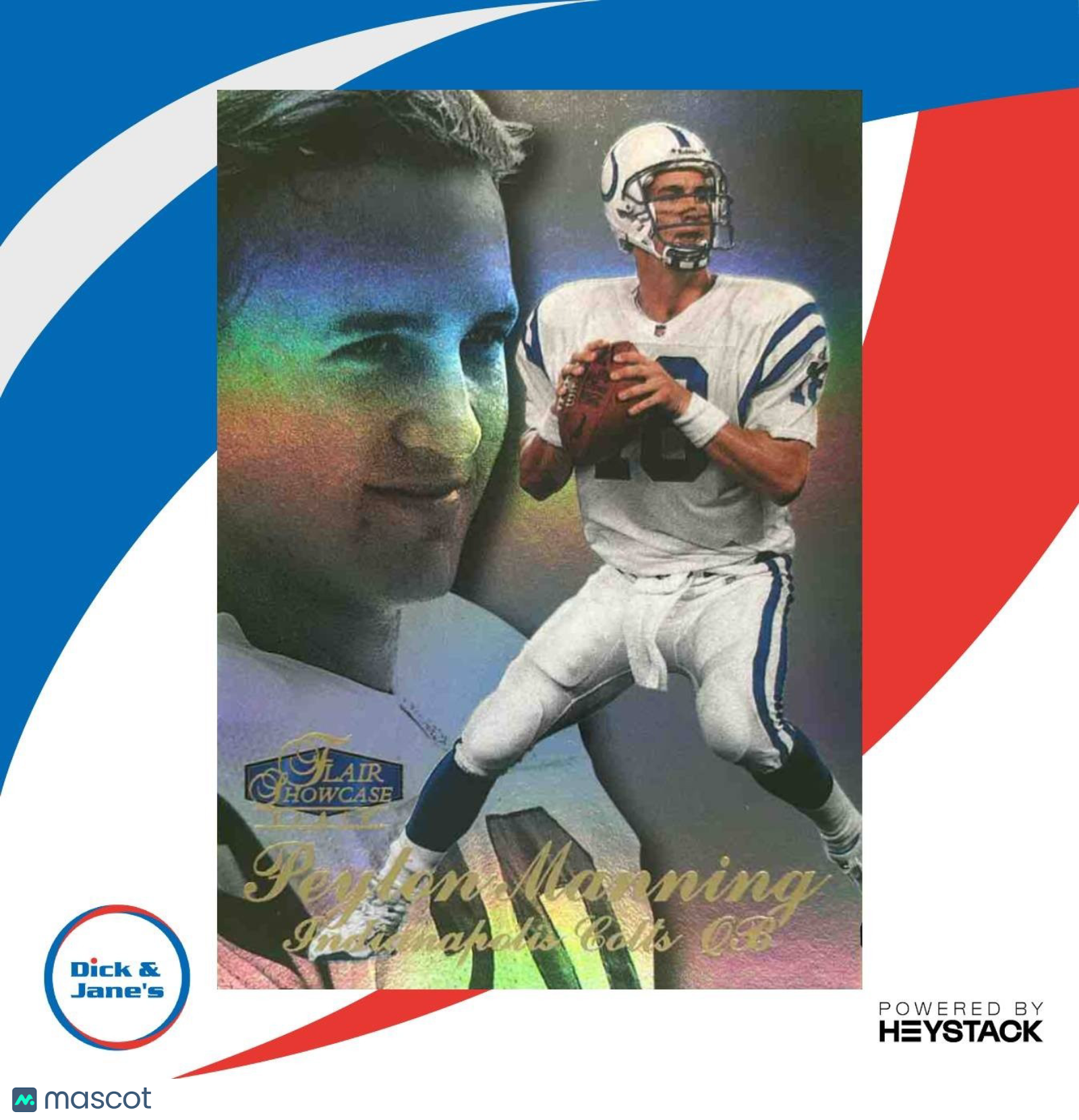 1998 Fleer Flair Showcase Peyton Manning Row 3 #3 RC Indianapolis Colts - Sports Cards