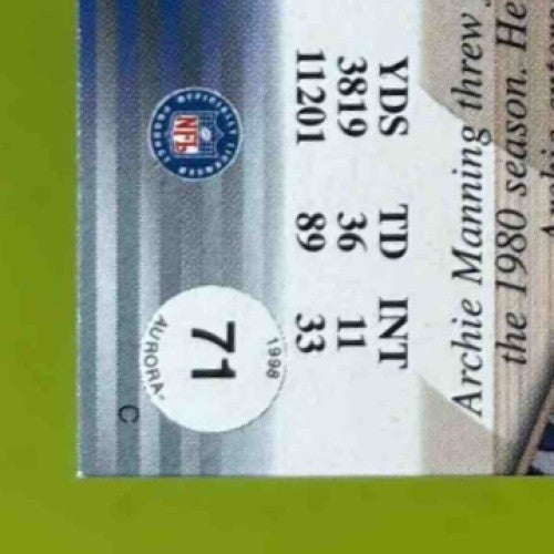 1998 Pacific Aurora Peyton Manning #71 RC Indianapolis Colts - Sports Cards