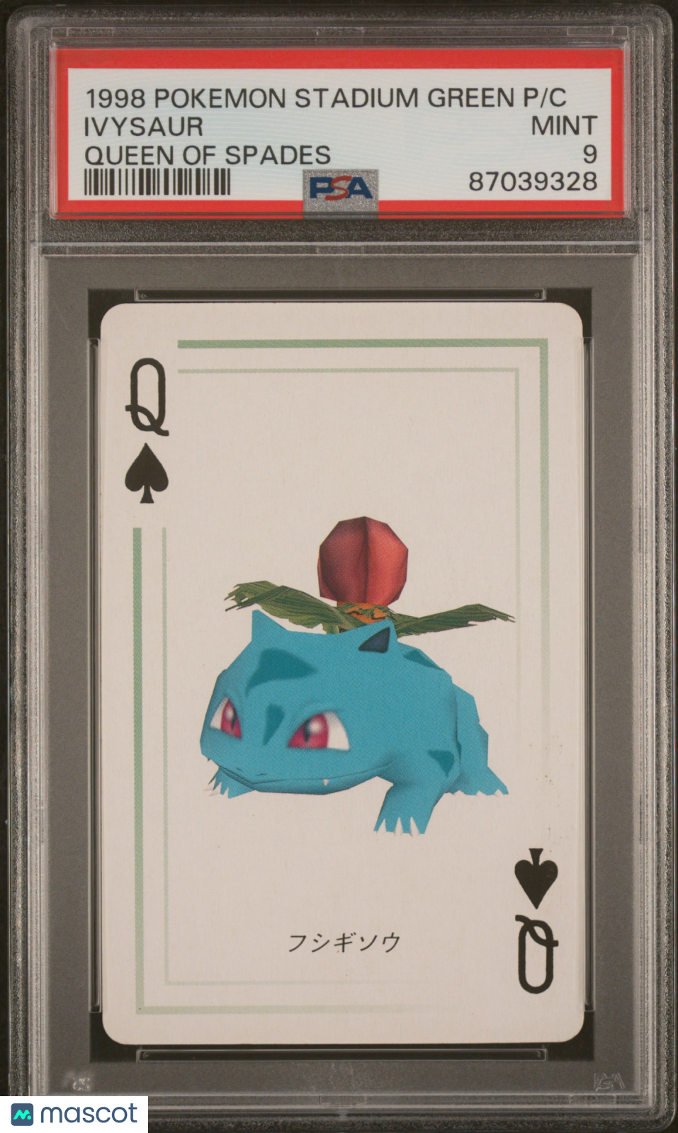 1998 Pokemon Stadium Green Version Playing Cards Ivysaur Greek PSA 9 - Graded TCG/CCG