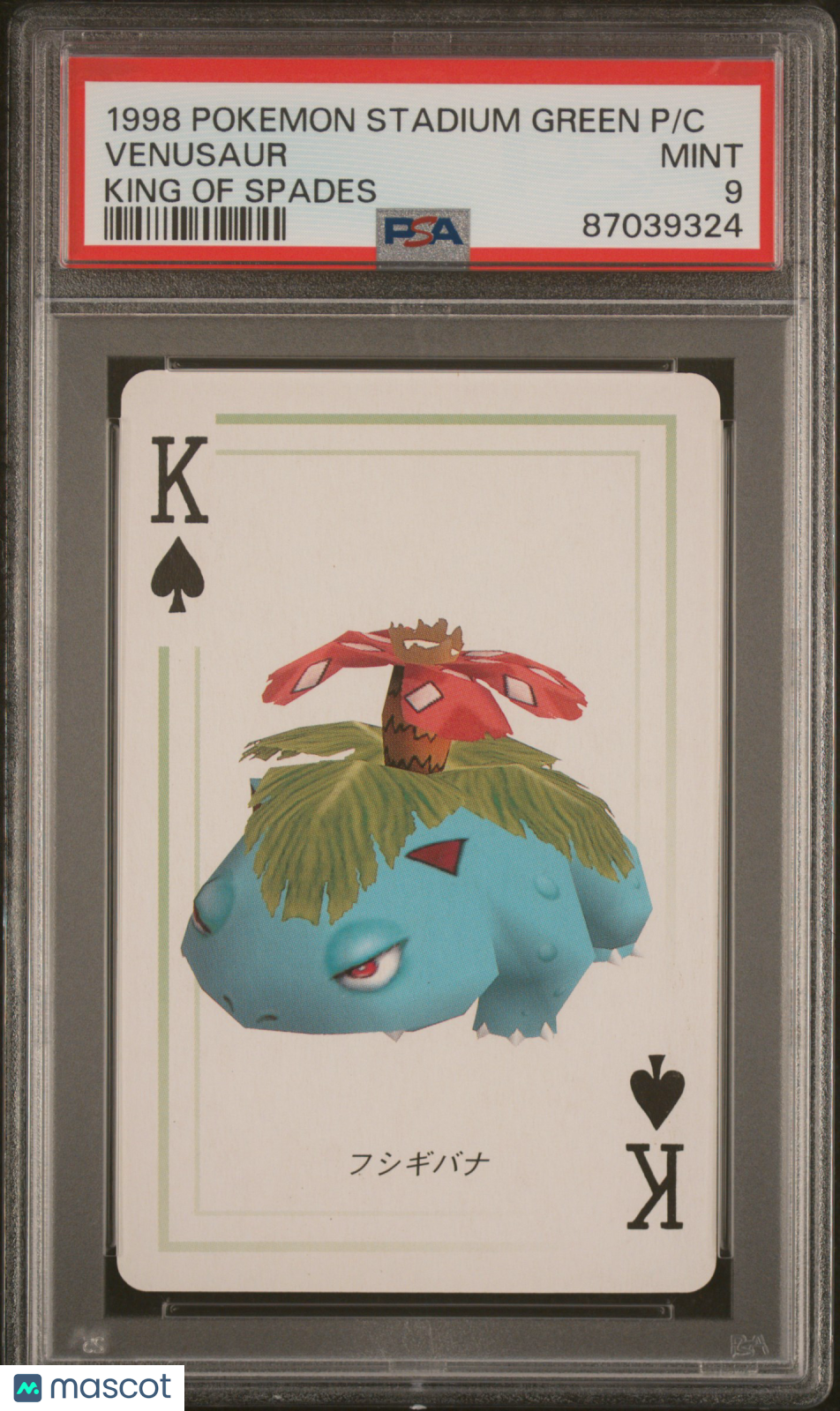 1998 Pokemon Stadium Green Version Playing Cards Venusaur PSA 9 - Graded TCG/CCG