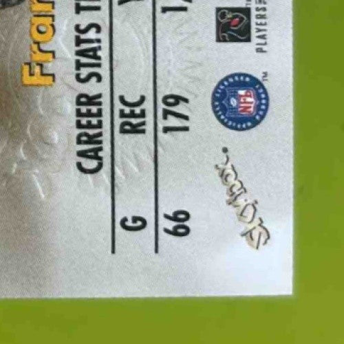 1998 Skybox Frank Wycheck Autographics #NNO - Sports Cards