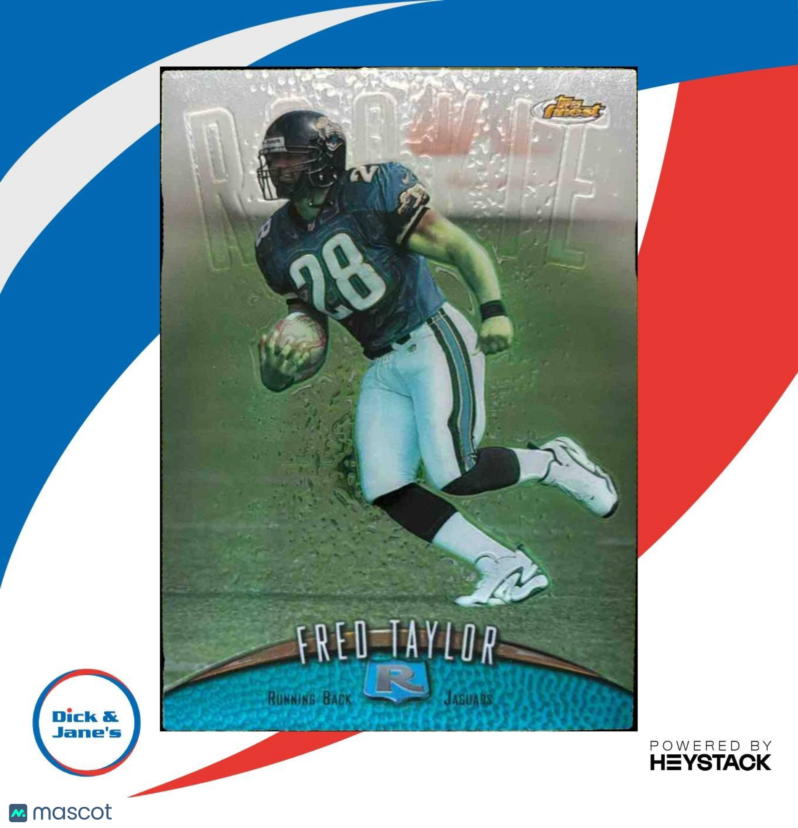 1998 Topps Finest Fred Taylor #141 RC Jacksonville Jaguars - Sports Cards