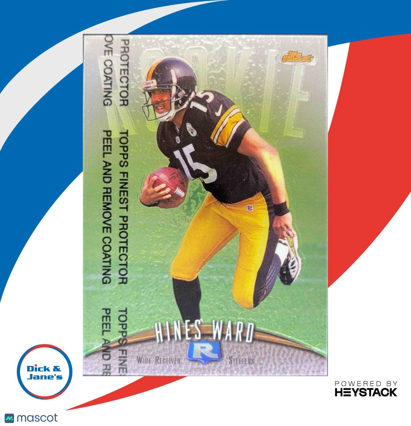 1998 Topps Finest Hines Ward #148 RC Pittsburgh Steelers - Sports Cards