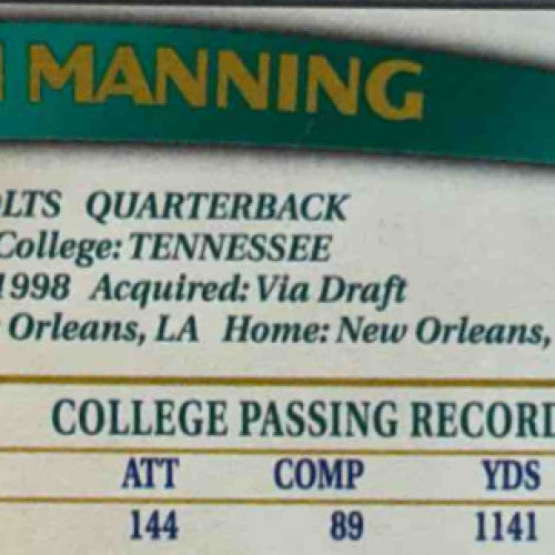 1998 Topps Peyton Manning #360 RC Indianapolis Colts - Sports Cards