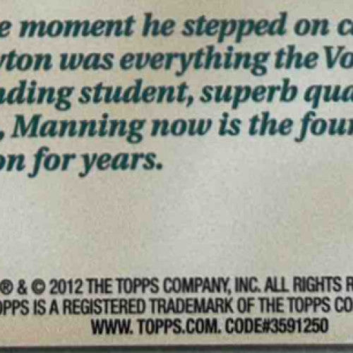 1998 Topps Peyton Manning #360 RC Indianapolis Colts - Sports Cards