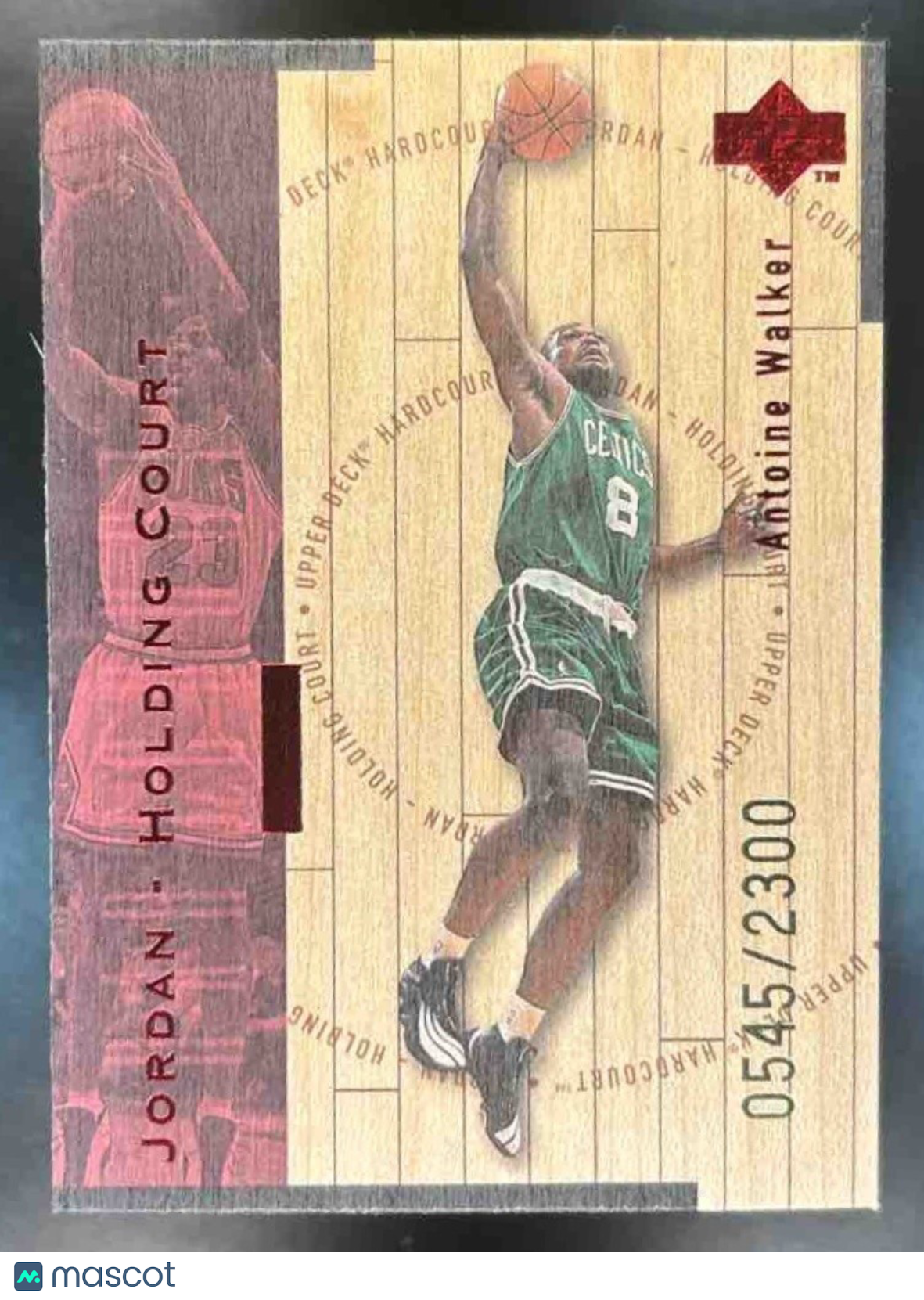 1998 Upper Deck Hardcourt Antoine Walker Michael Jordan Holding Court Red /2300 - Sports Cards