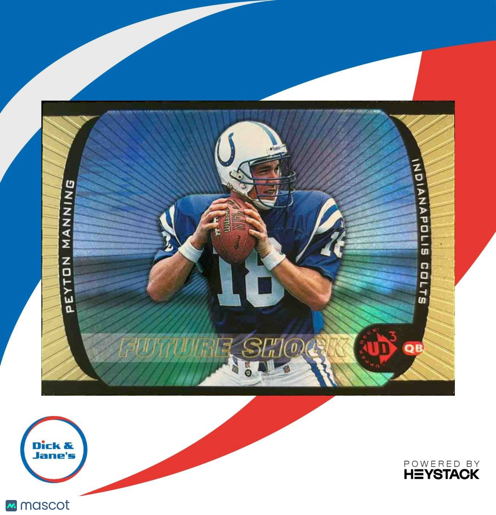 1998 Upper Deck UD3 Peyton Manning #181 RC Indianapolis Colts - Sports Cards