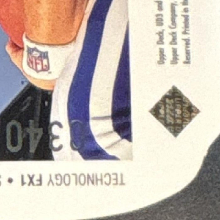 1998 Upper Deck UD3 Peyton Manning Die Cuts /1000 #91 RC Indianapolis Colts - Sports Cards