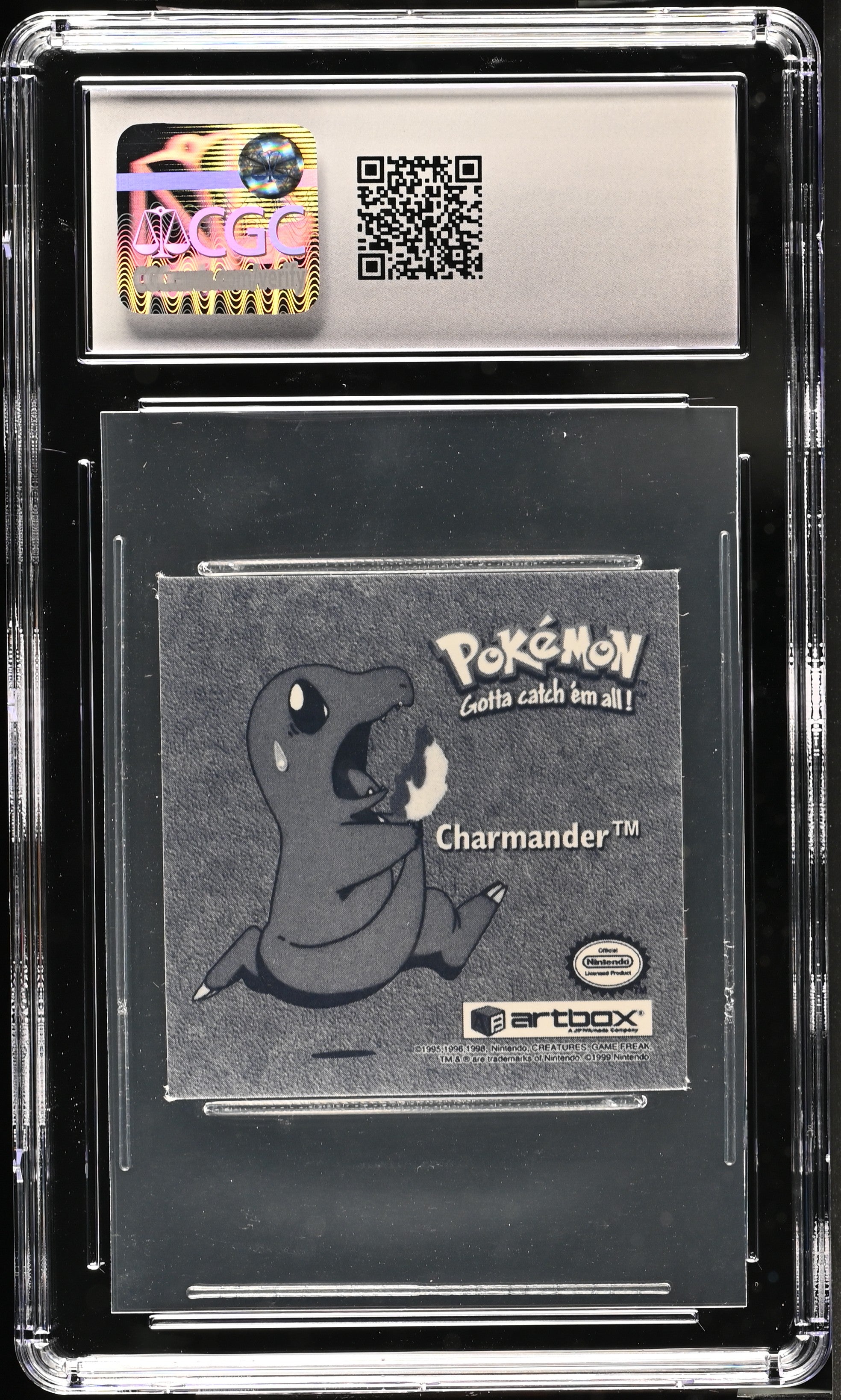 1999 Artbox Pokémon Stickers Series 1 Charmander #Pr01 Prism CGC 10 - Graded Sports Cards