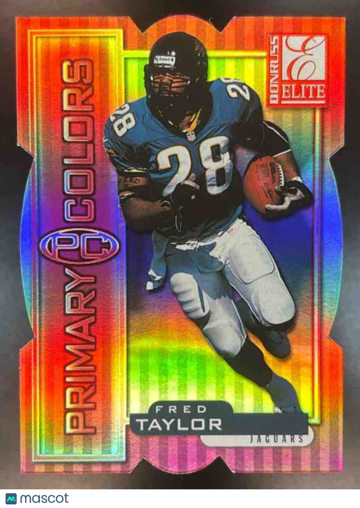 1999 Donruss Elite Fred Taylor Primary Colors Red /75 #25 Jacksonville Jaguars - Sports Cards
