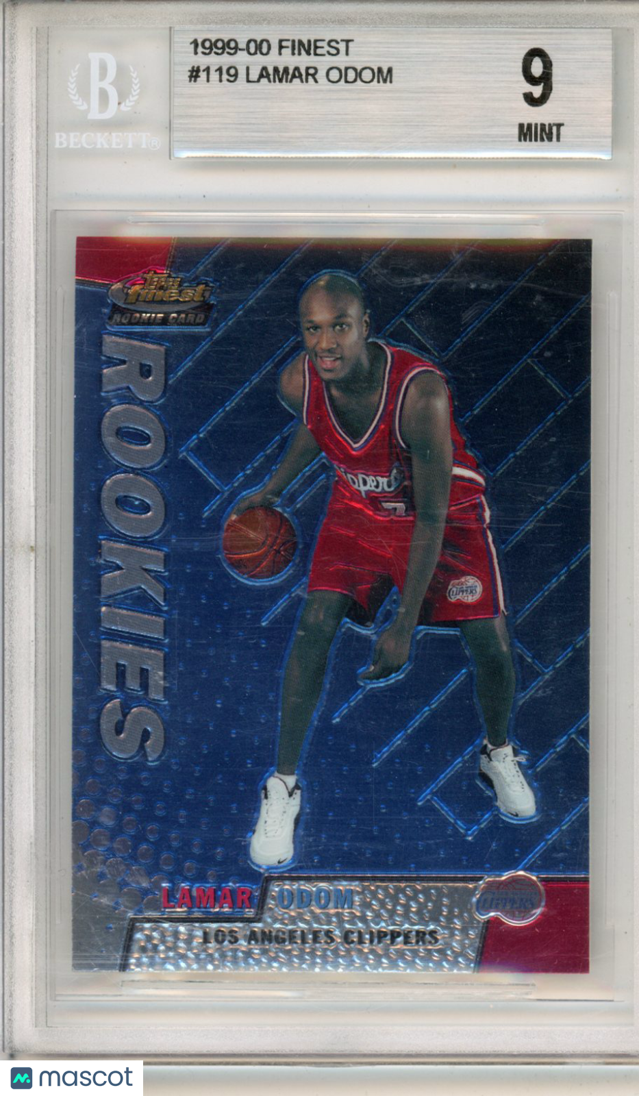 1999 Finest Lamar Odom Rookie #119 BGS 9 Los Angeles Clippers Graded Sports Cards