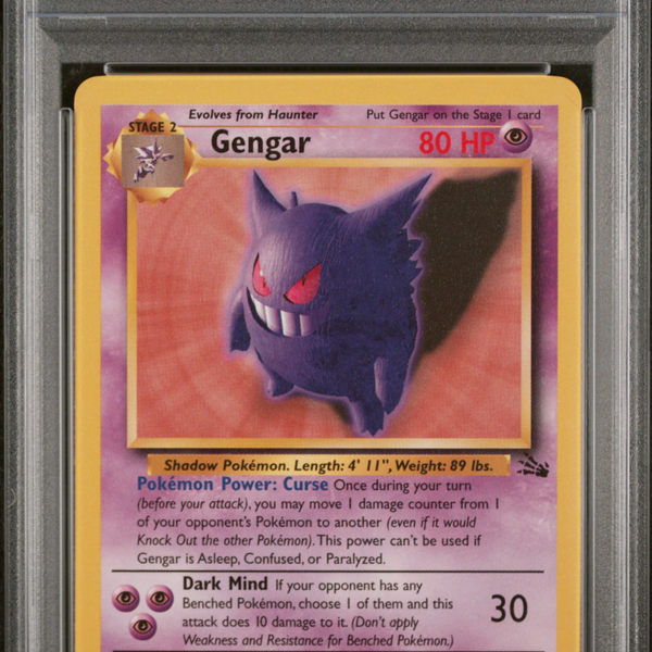 1999 Pokemon Fossil Gengar #20 PSA 8 NEAR MINT - Dick