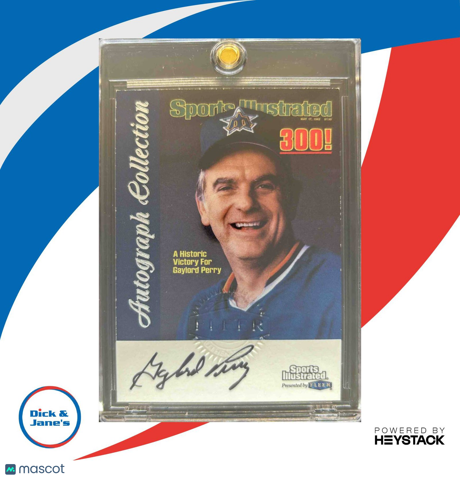 1999 Sports Illustrated Greats of the Game Gaylord Perry Auto Seattle Mariners - Sports Cards
