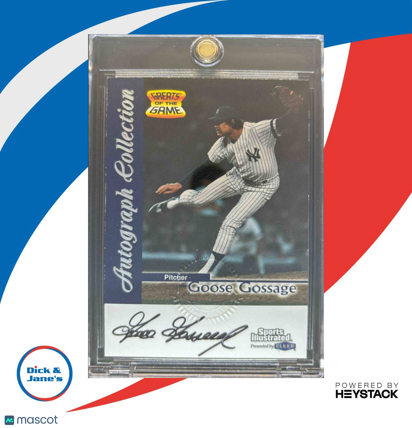 1999 Sports Illustrated Greats of the Game Rich Gossage Auto New York Yankees - Sports Cards