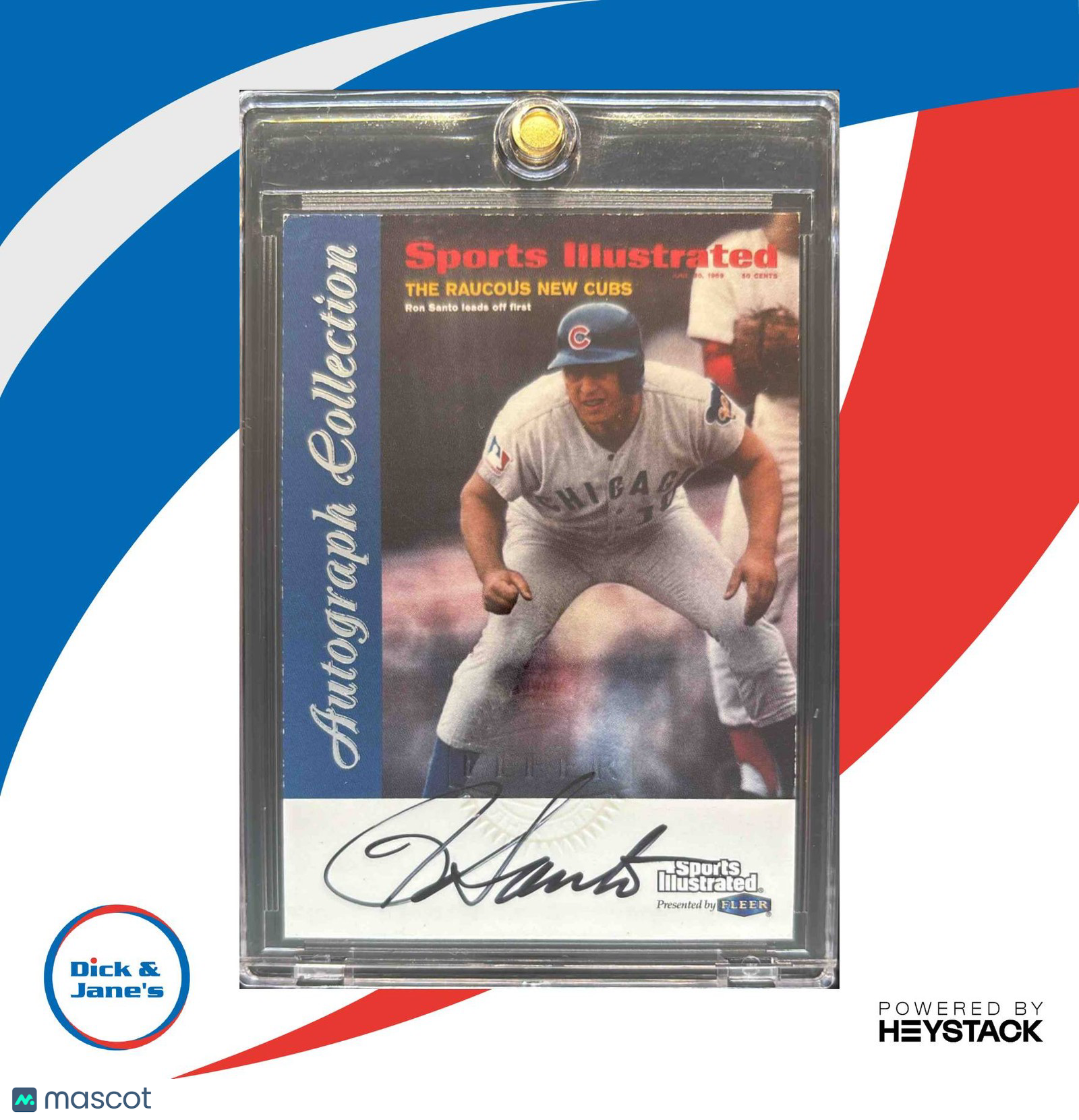 1999 Sports Illustrated Greats of the Game Ron Santo Auto #NNO Chicago Cubs - Sports Cards