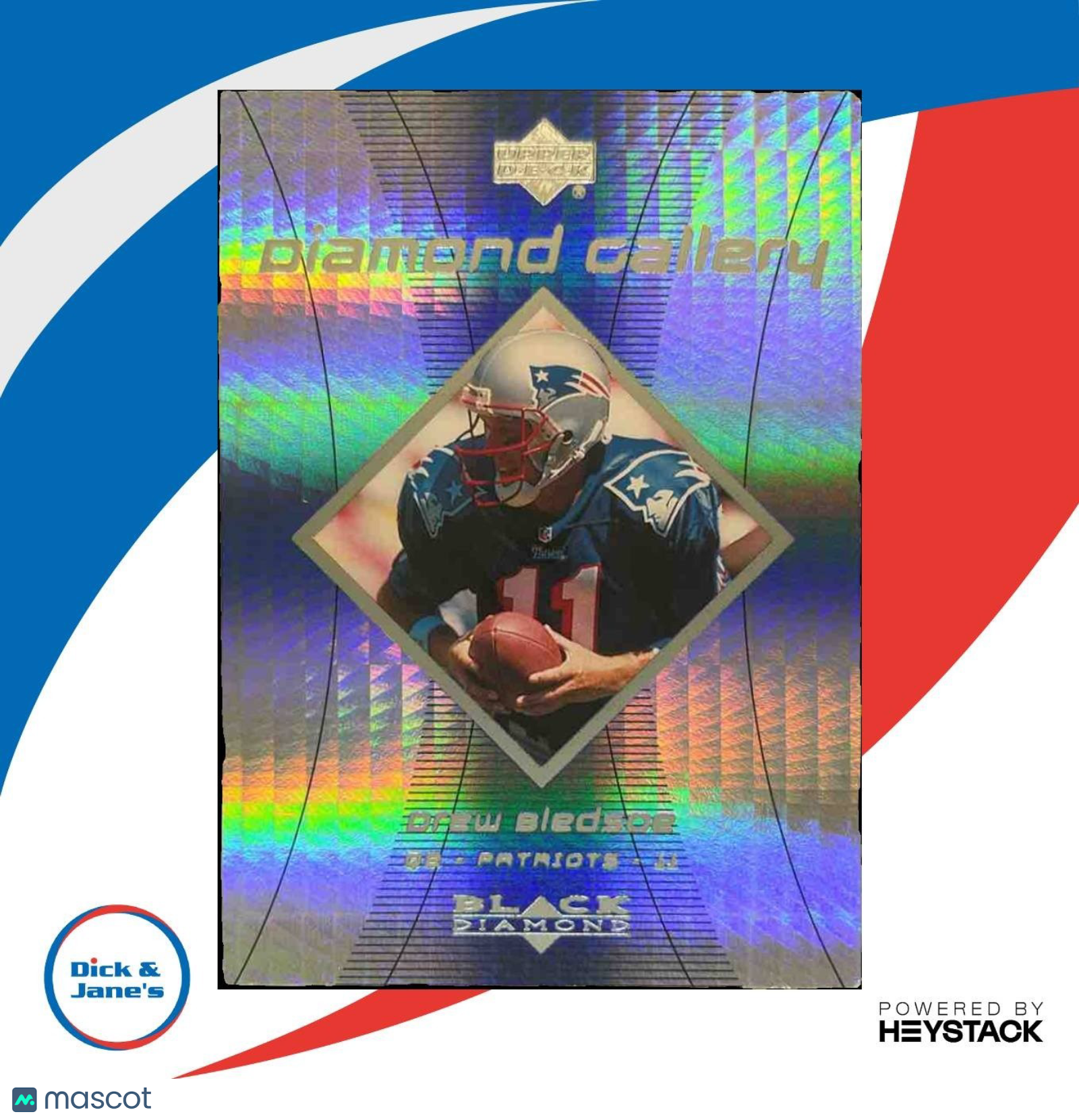 1999 Upper Deck Black Diamond Drew Bledsoe Gallery #G4 New England Patriots - Sports Cards