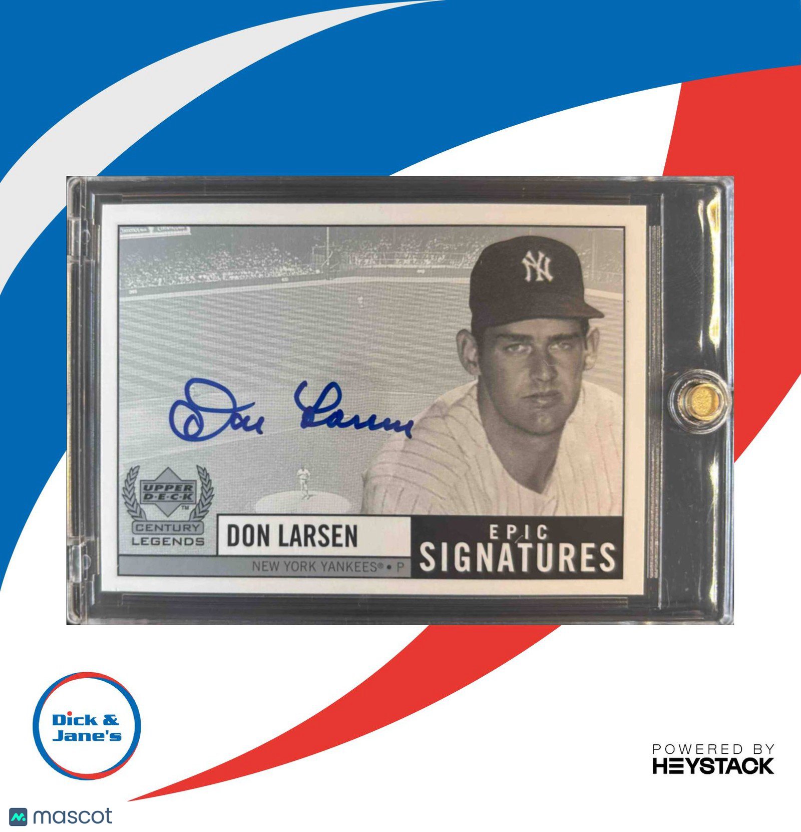 1999 Upper Deck Century Legends Don Larsen Epic Signatures #DL Auto Yankees - Sports Cards