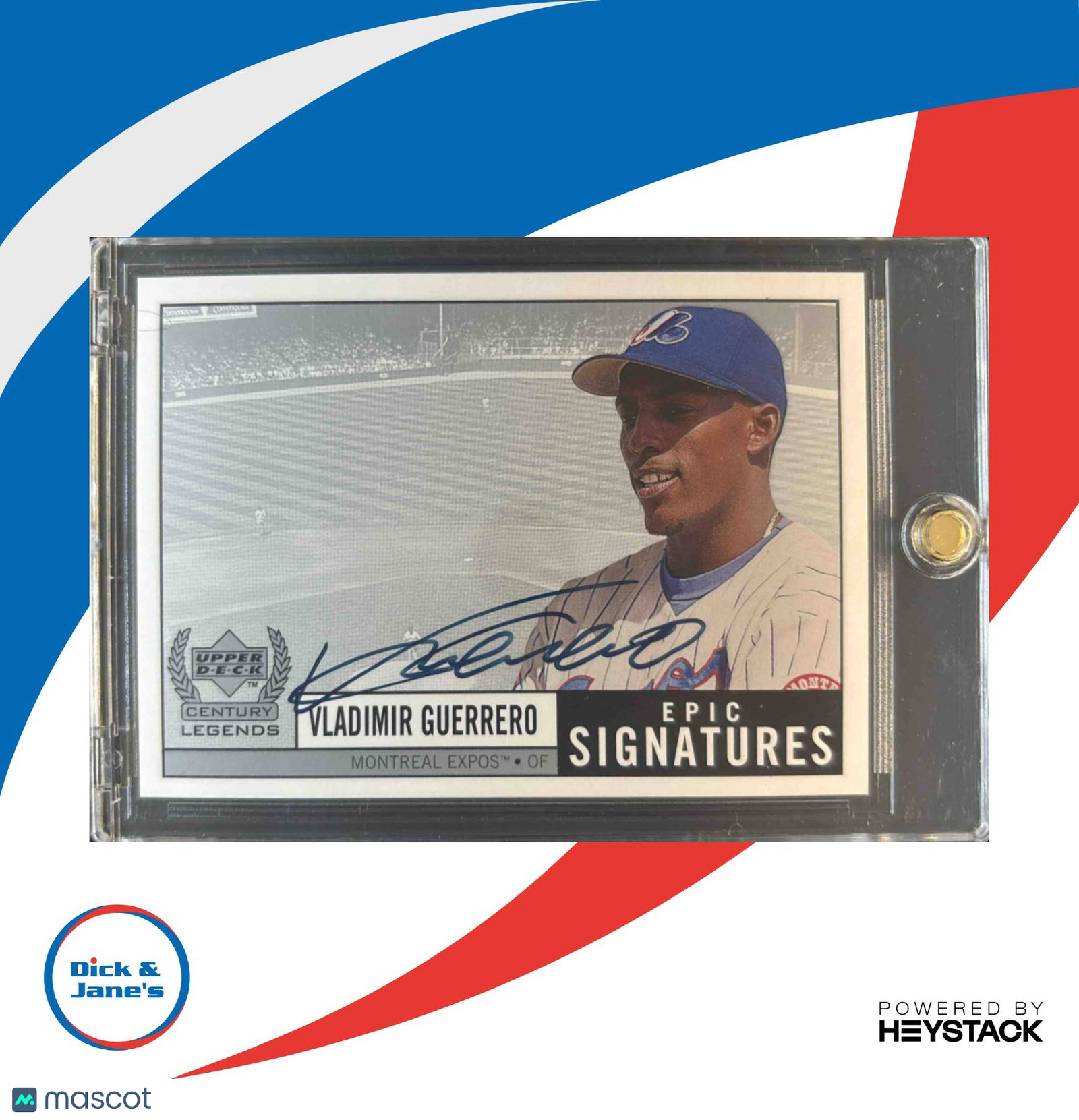 1999 Upper Deck Century Legends Vladimir Guerrero Epic Signatures #VG Auto Expos - Sports Cards