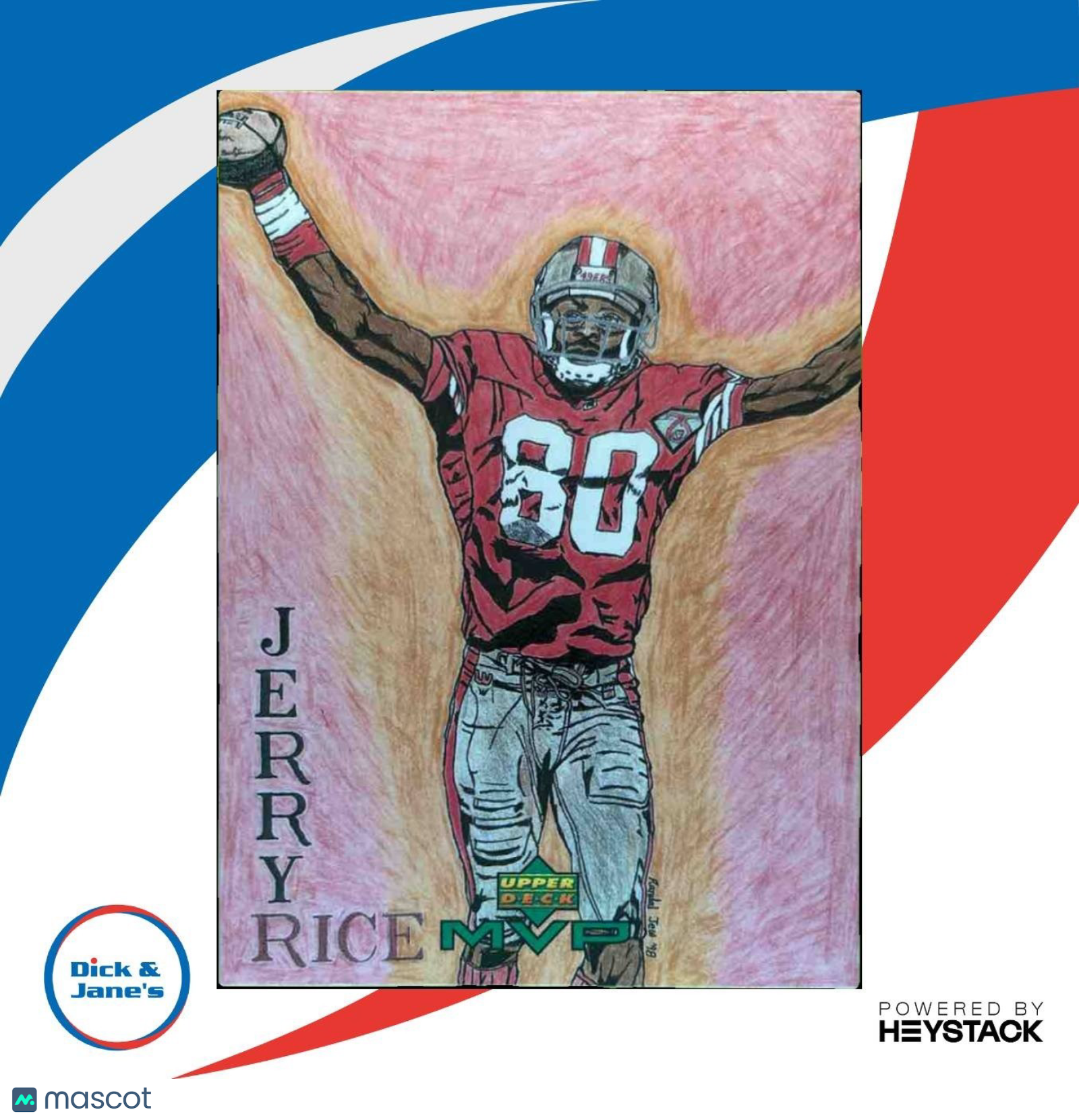 1999 Upper Deck MVP Jerry Rice Draw Your Own Card #W27 San Francisco 49ers - Sports Cards