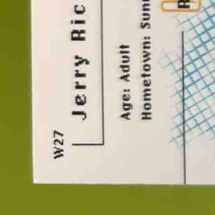 1999 Upper Deck MVP Jerry Rice Draw Your Own Card #W27 San Francisco 49ers - Sports Cards