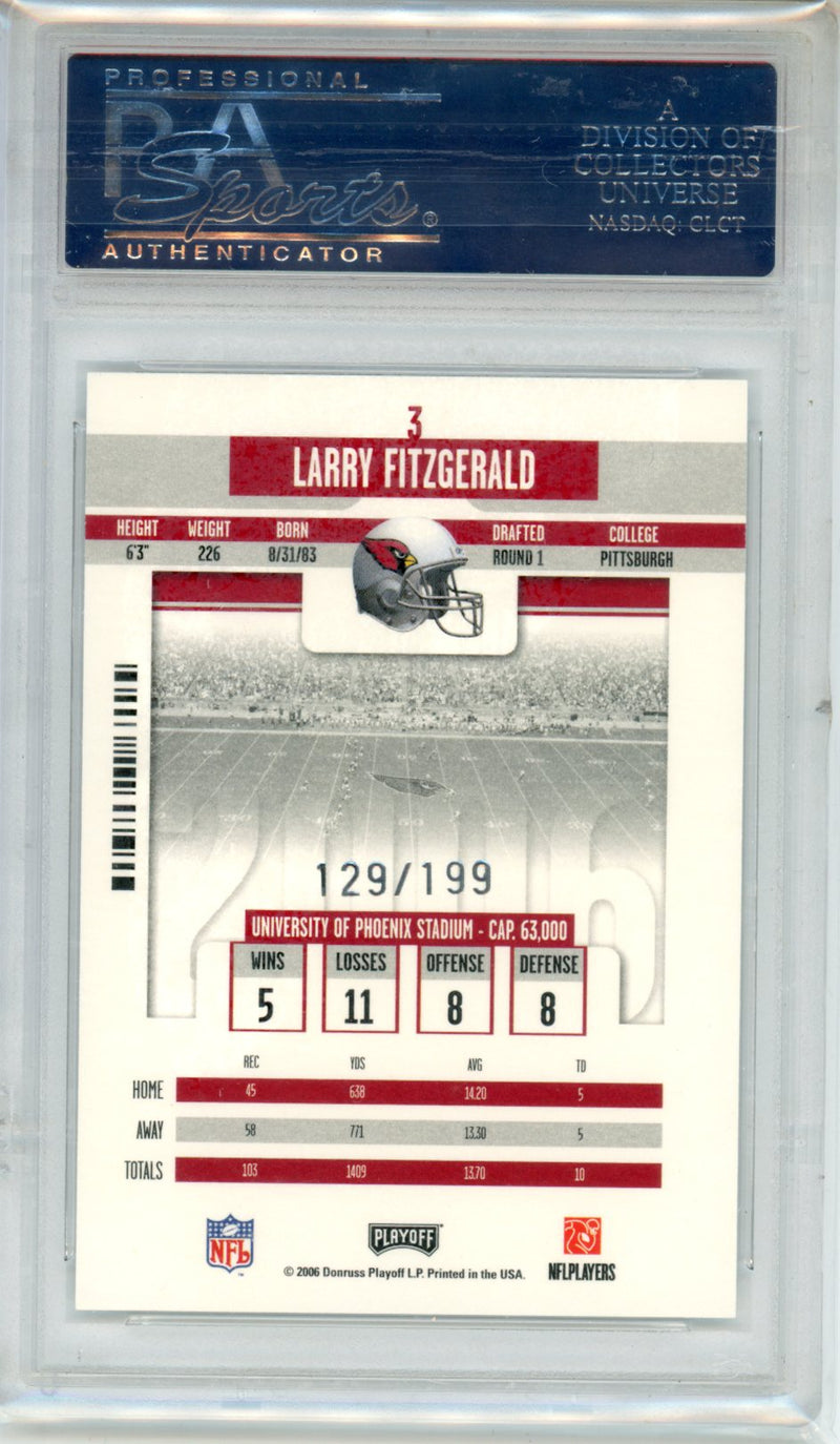 2006 Playoff Contenders Larry Fitzgerald Playoff Ticket