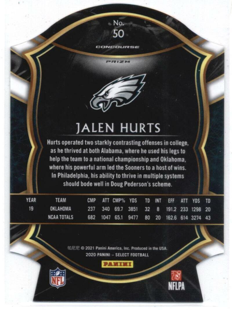 2020 Panini Select Tri-Color Prizm Die-Cut