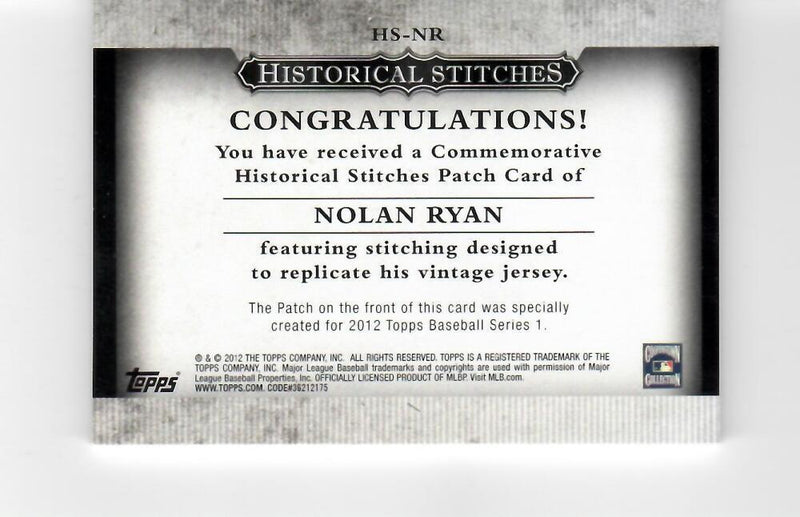 2012 Topps Historical Stitches