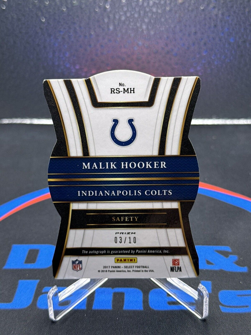 Malik Hooker Gold Select Die Cut /10 2017