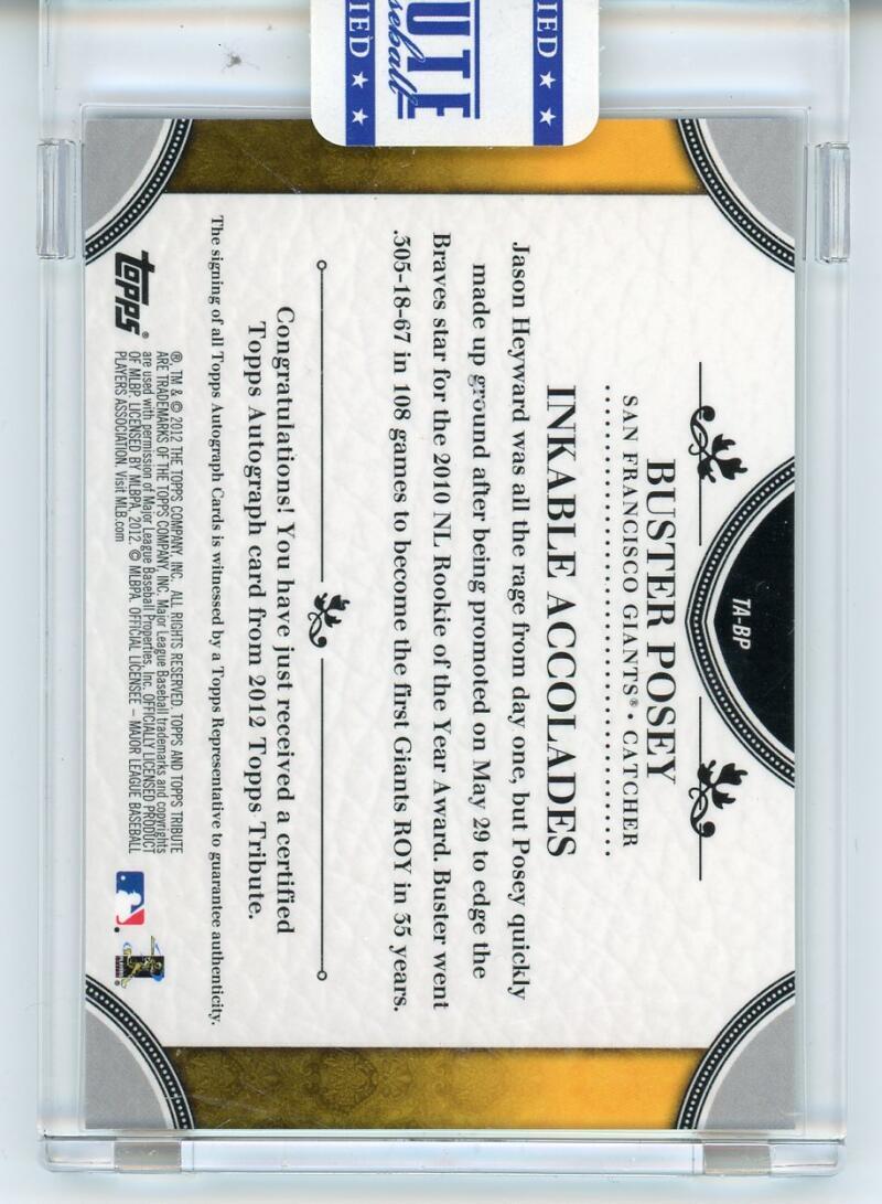 2012 Topps Tribute Autographs