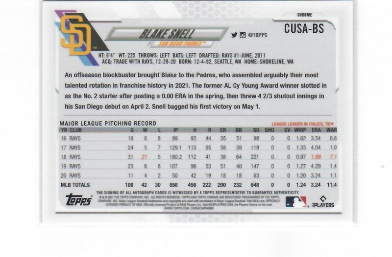 2021 Topps Chrome Update Autographs Refractor