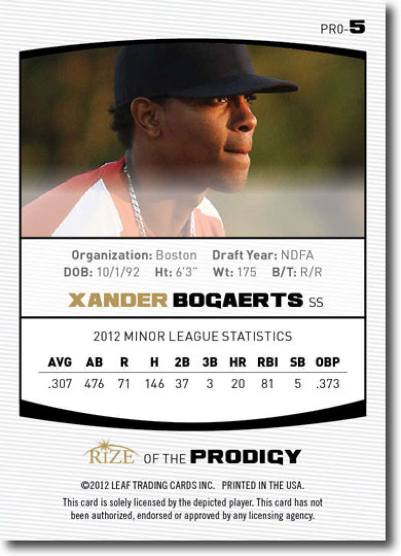 2012 Leaf Rize Draft Gold Prodigy