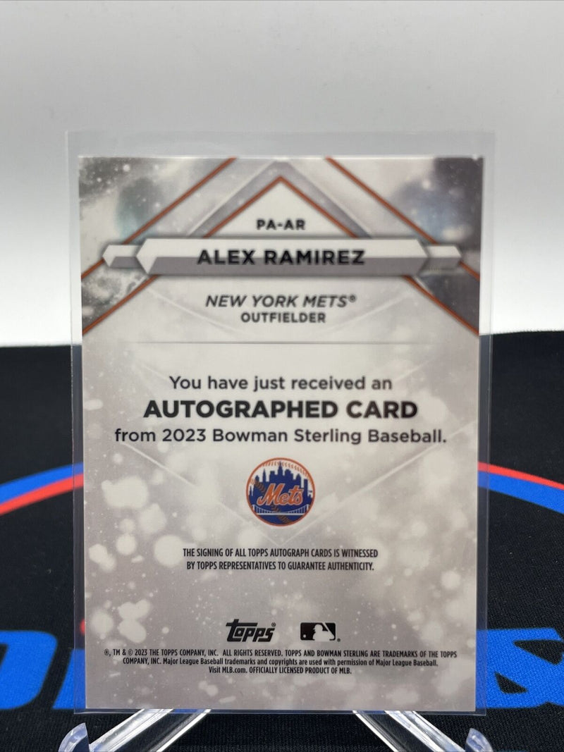 2023 Bowman Sterling Prospect Auto Alex Ramirez PA-AR Mets