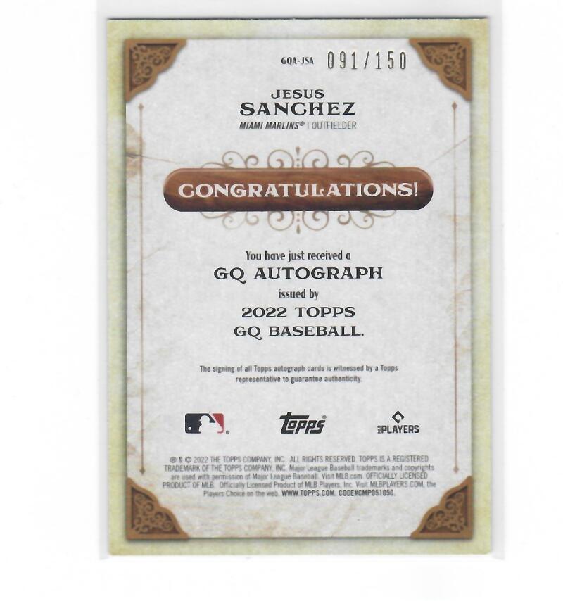 2021 Topps Gypsy Queen Autographs Indigo