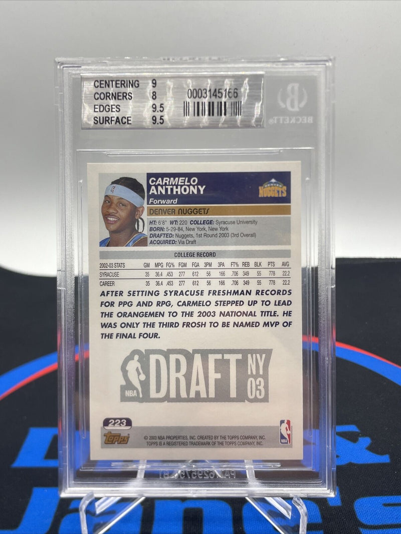 2003-04 Topps Basketball CARMELO ANTHONY Rookie Card