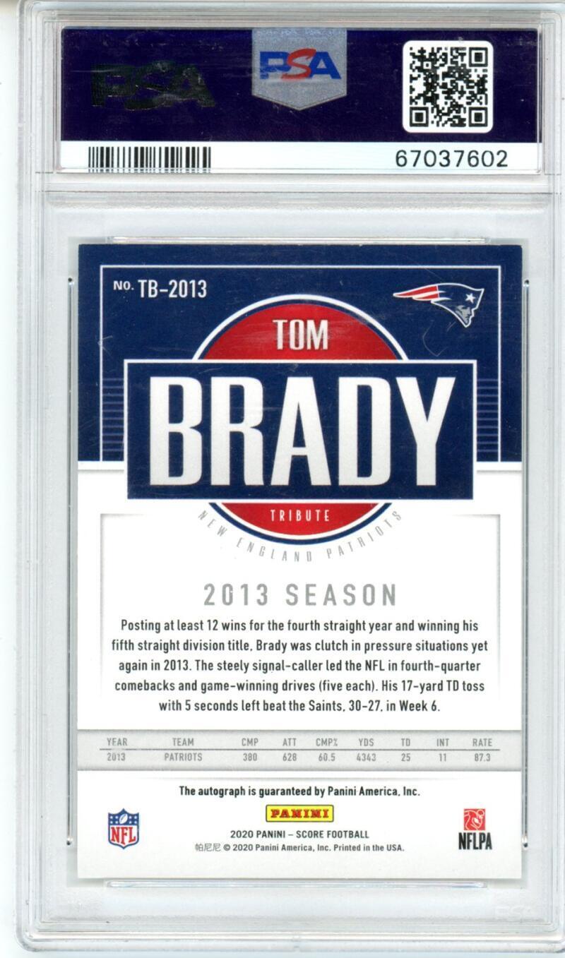 2020 Score Tom Brady Score Tribute Autographs