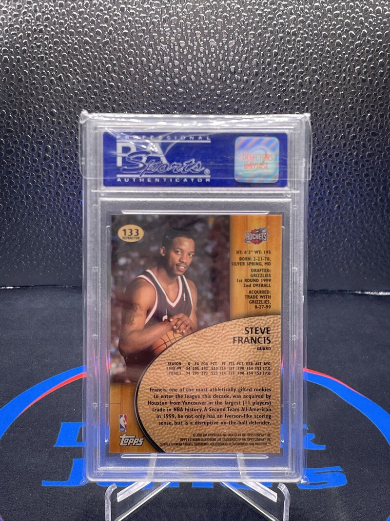 Steve Francis 1999 Stadium Club Chrome Refractor PSA 9