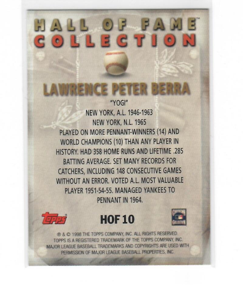 1999 Topps Hall of Fame Collection