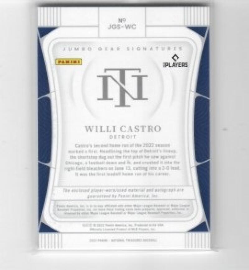 2022 Panini National Treasures Jumbo Gear Signatures Holo Silver