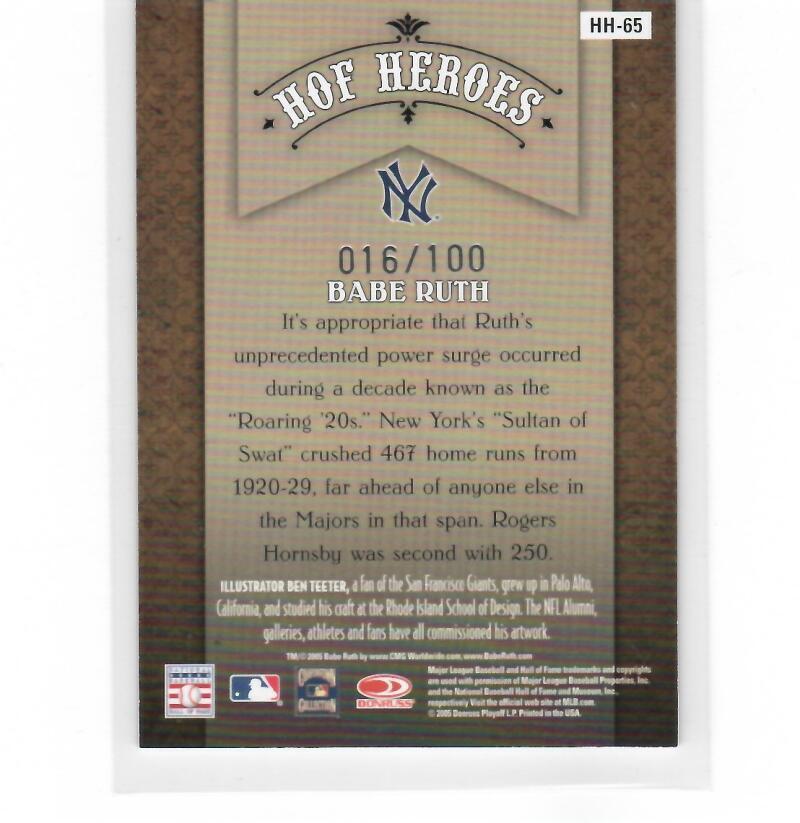 2005 Donruss Diamond Kings HOF Heroes Framed Blue