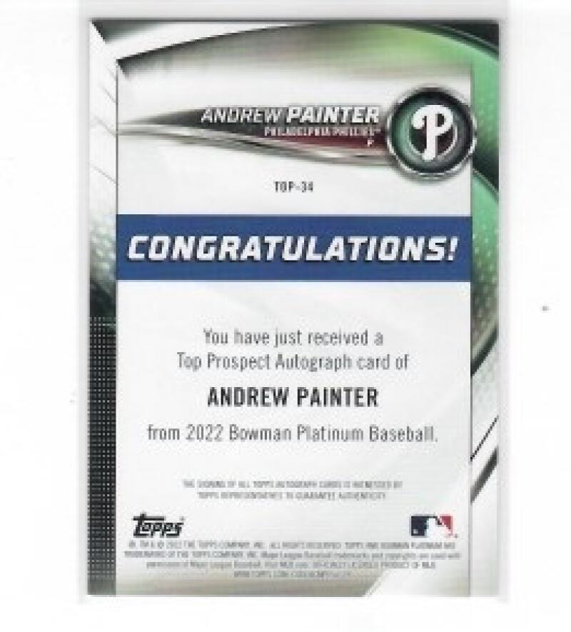 2022 Bowman Platinum Top Prospects Autograph