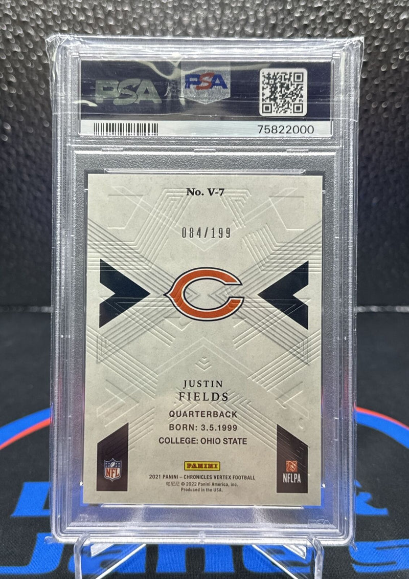 2021 Panini Chronicles - Vertex Red Justin Fields /199 (RC) Bears PSA 10 🔥