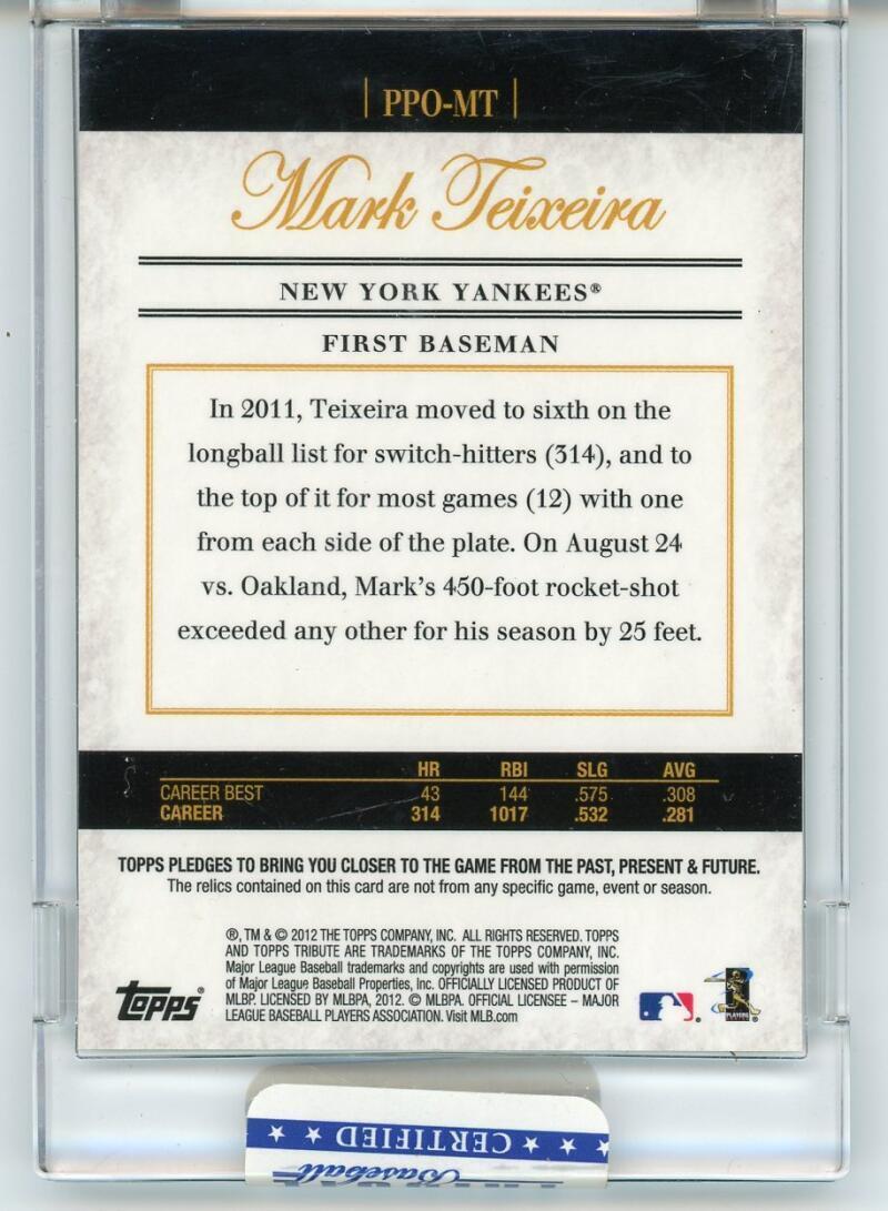 2012 Topps Tribute Positions of Power Relics Gold