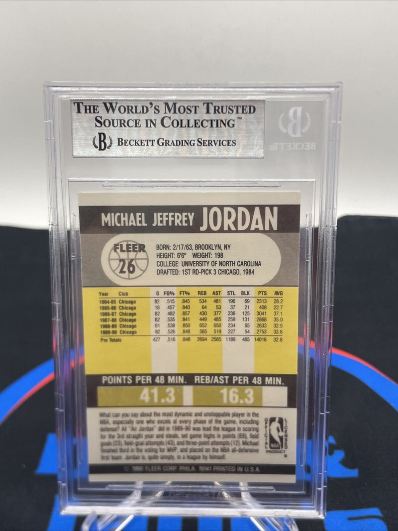 MICHAEL JORDAN 1990 Fleer Chicago Bulls Card
