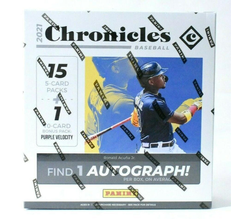 2021 Panini Chronicles Baseball Mega Box - 15 Packs Factory sealed (Exclusive Pu